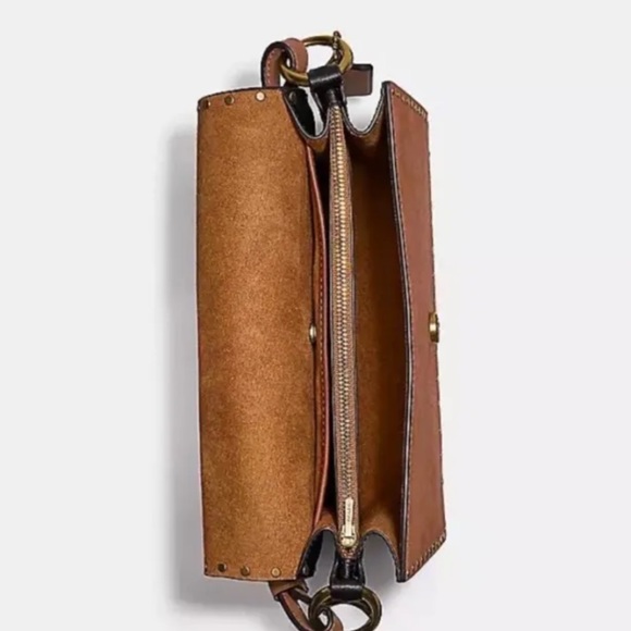 COACH C4595 Beat Shoulder Bag In Colorblock With Rivets $595 NWT - Picture 3 of 9